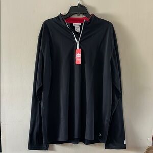 Black Quarter-Zip Pullover Shirt